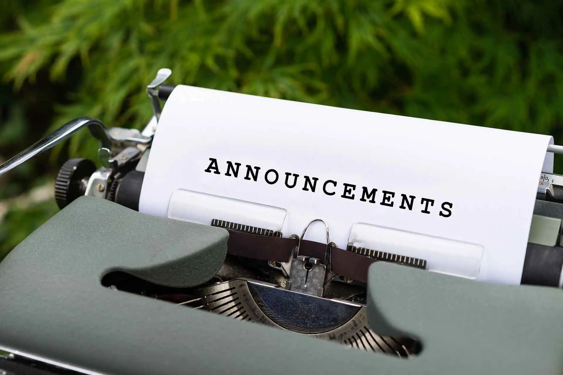 Announcements